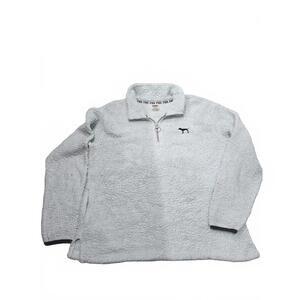 Victoria's Secret Pink Mint Sherpa Fleece Pullover Jacket